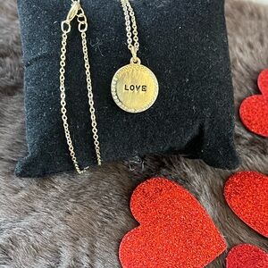 Gold Love Pendant Necklace